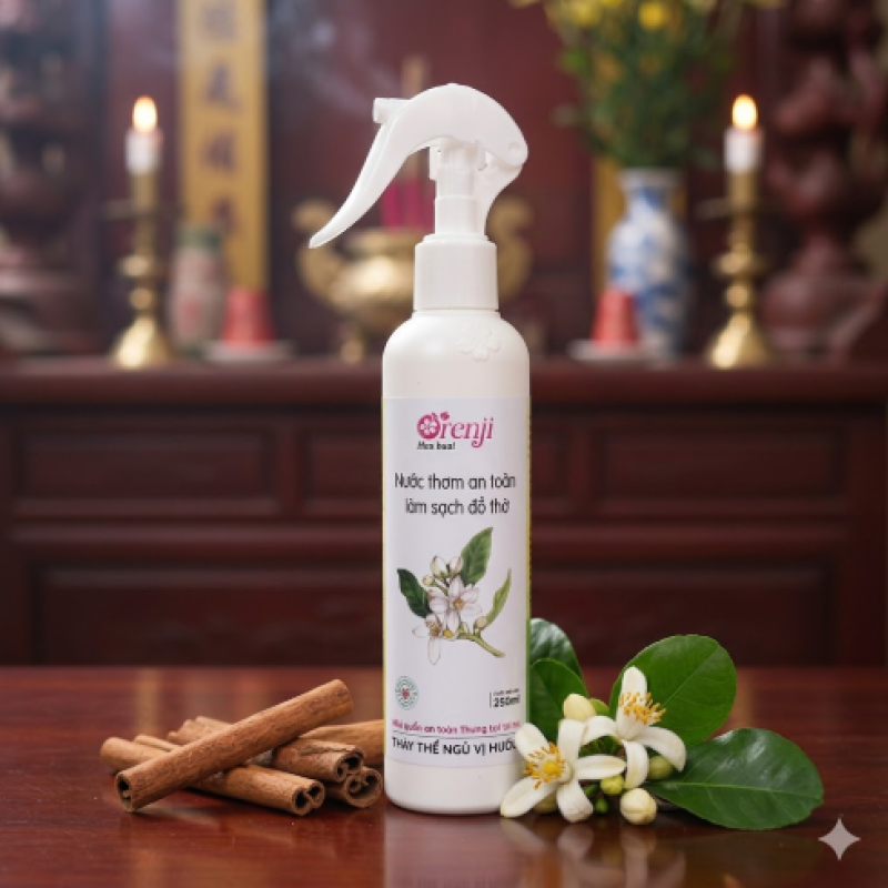 ORENJI - Nước thơm an toàn làm sạch đồ thờ (250ml)